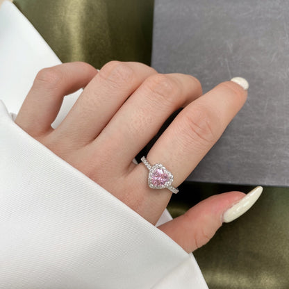 [Raffine] Anillo romántico con forma de corazón llamativo Eternity
