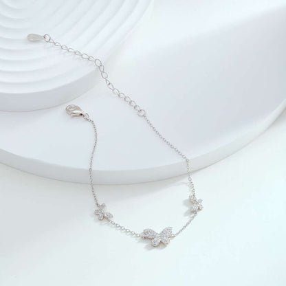 [Raffine]Pulsera delicada con colgante de mariposa
