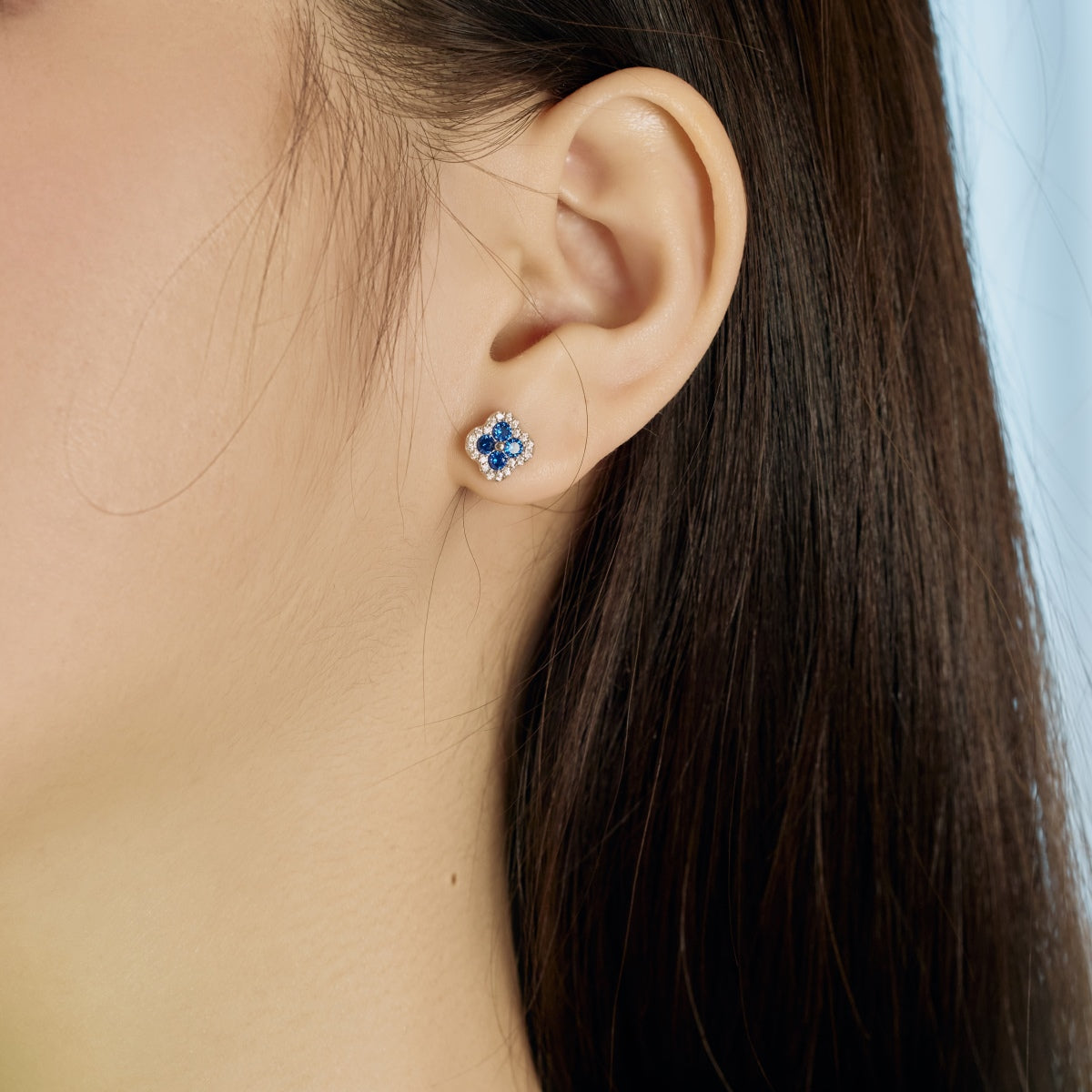 [Raffine]Boucles d'oreilles en forme de fleur de trèfle à quatre feuilles
