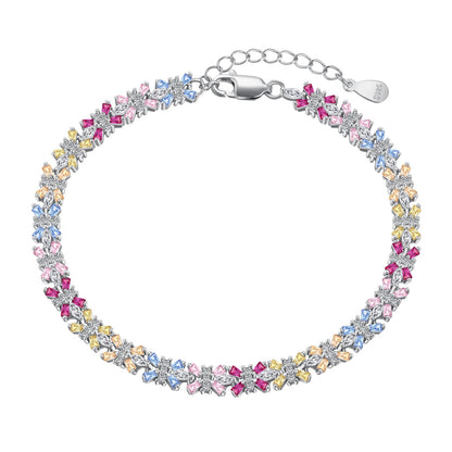[Raffine] Pulsera de fiesta con corte esmeralda colorido y radiante