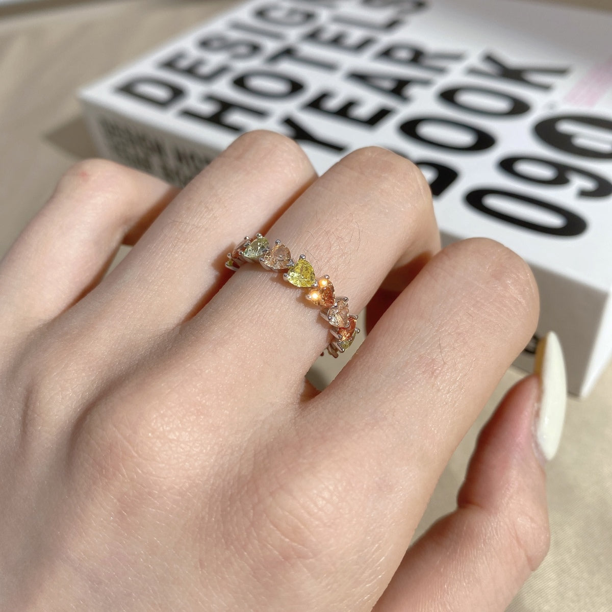[Raffine] Anillo de amor con corte de corazón radiante de 0,25 quilates