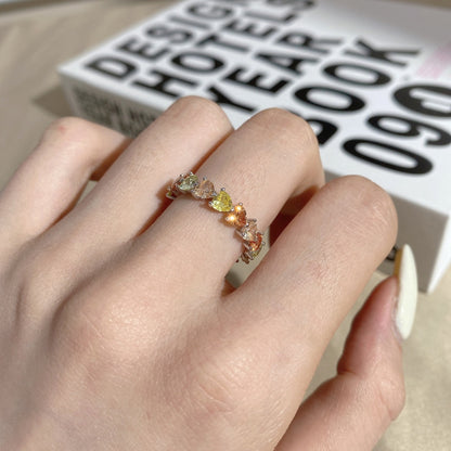 [Raffine] Anillo de amor con corte de corazón radiante de 0,25 quilates