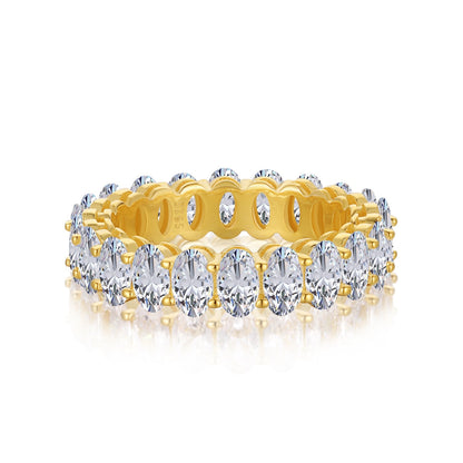 [Raffine]Anillo de tenis con corte ovalado ornamentado