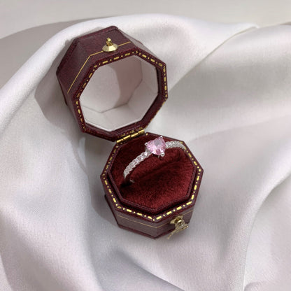 [Raffine] Anillo de eternidad con forma de corazón de 0,5 quilates