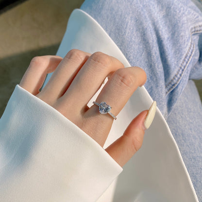 [Raffine] Anillo de amante de 2.0 quilates con corte de corazón deslumbrante y brillante