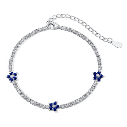 [Raffine] Pulsera de tenis con forma de flor brillante
