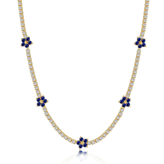 [Raffine]Luxurious Colorful Flower Tennis Necklace