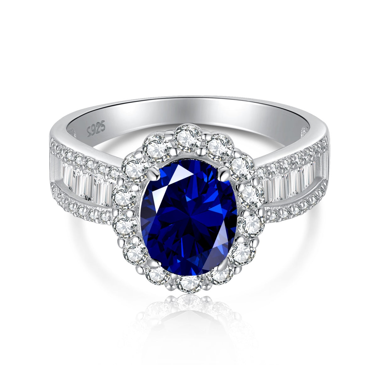 [Raffine] Anillo de banquete de corte ovalado deslumbrante y encantador de 1,5 quilates