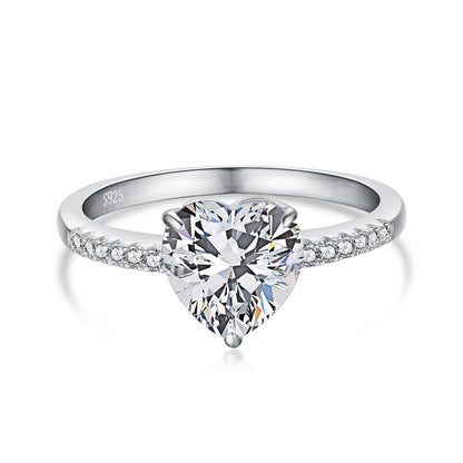 [Raffine] Anillo de amante de 2.0 quilates con corte de corazón deslumbrante y brillante
