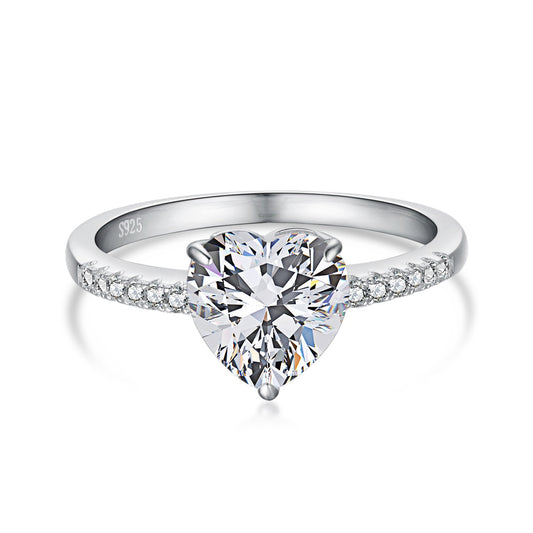 [Raffine] Anillo de amante de 2.0 quilates con corte de corazón deslumbrante y brillante