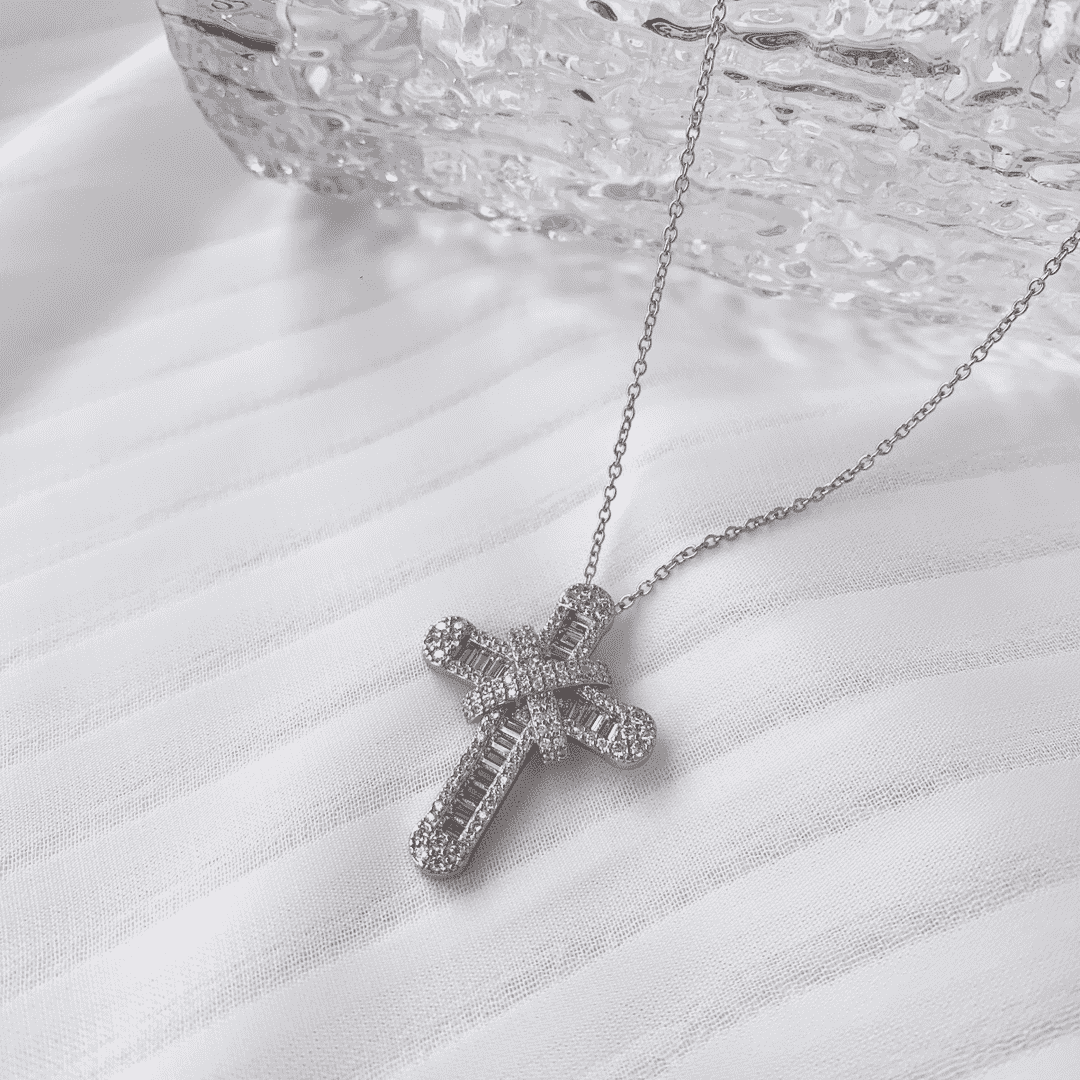 [Raffine]Gypsophila With Dimonds Necklace