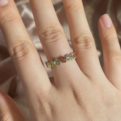 [Raffine] Anillo de amor con corte de corazón radiante de 0,25 quilates