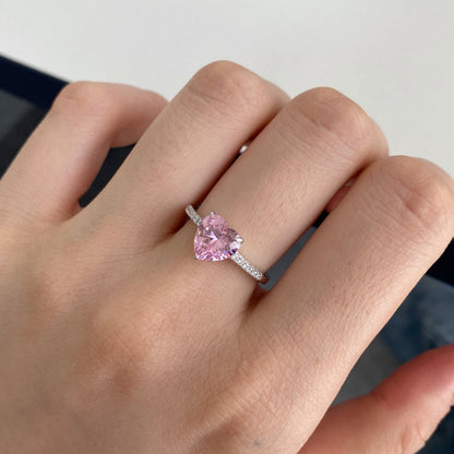 [Raffine] Anillo de amante de 2.0 quilates con corte de corazón deslumbrante y brillante