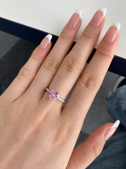 [Raffine] Anillo de amante de 2.0 quilates con corte de corazón deslumbrante y brillante