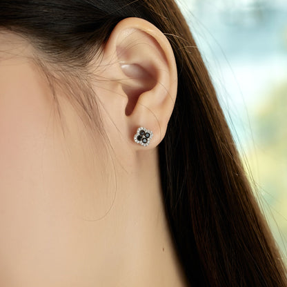 [Raffine]Boucles d'oreilles en forme de fleur de trèfle à quatre feuilles