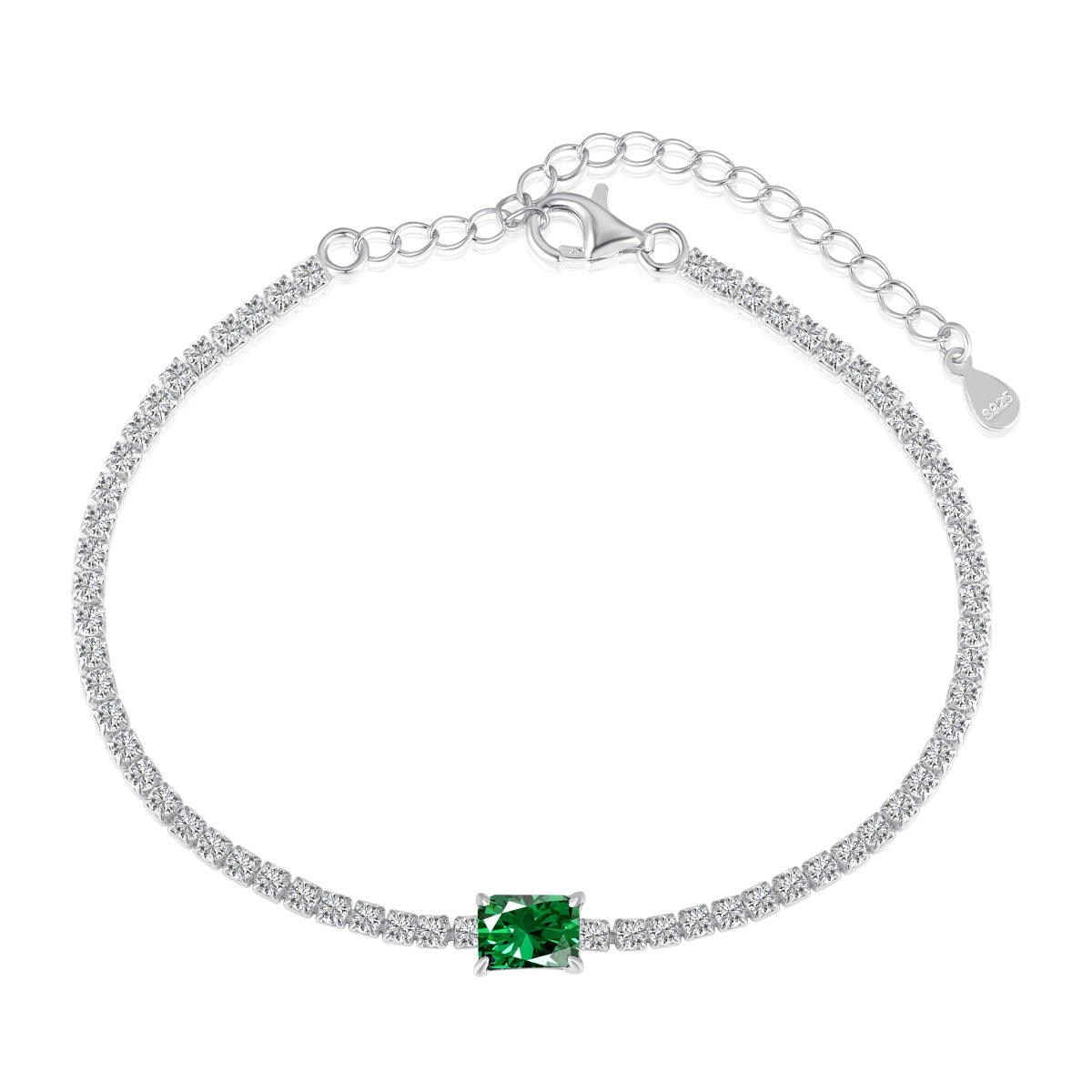 [Raffine] Pulsera de banquete única de corte esmeralda de 1,0 quilates