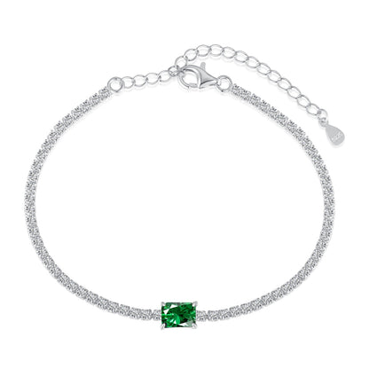 [Raffine] Pulsera de banquete única de corte esmeralda de 1,0 quilates
