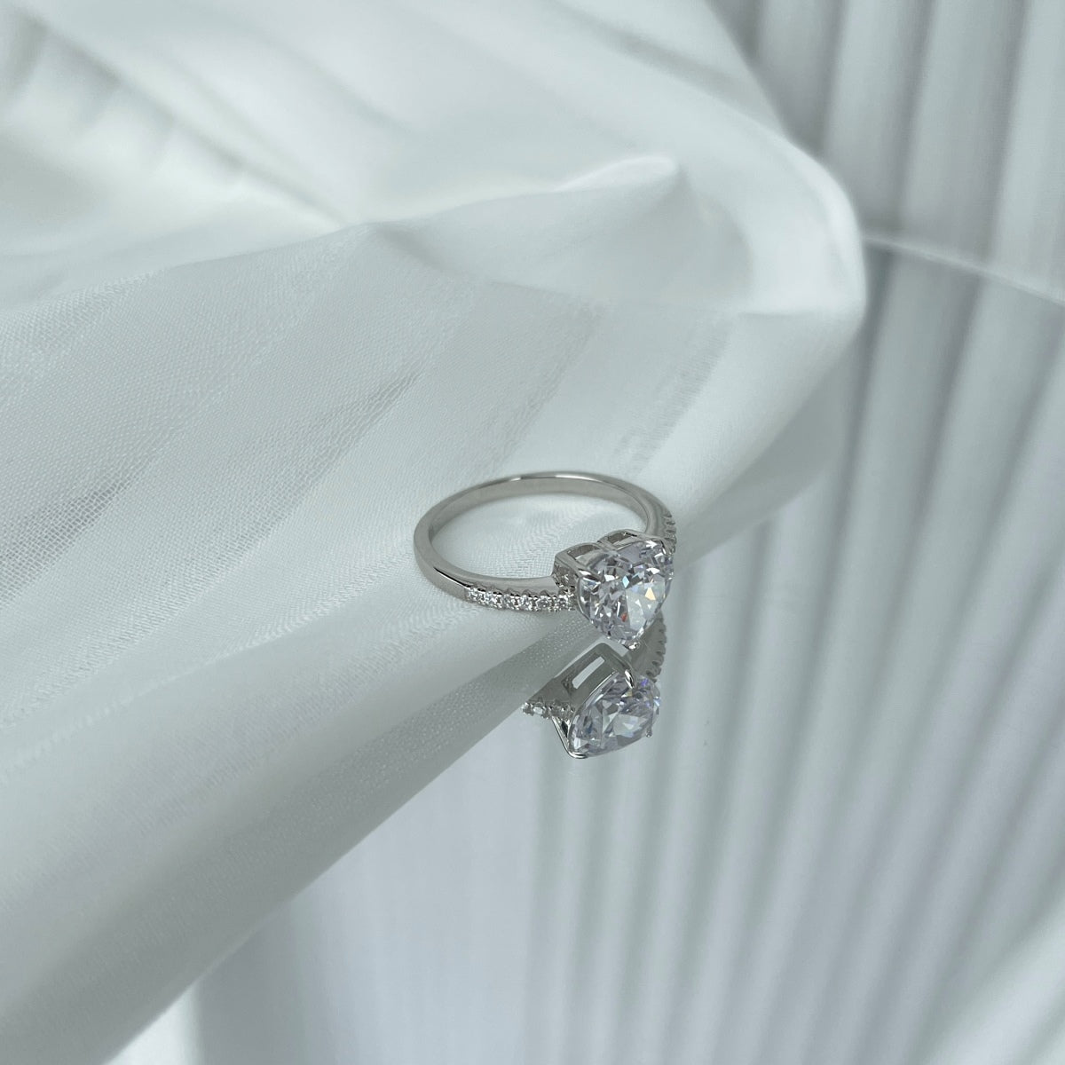 [Raffine] Anillo de amante de 2.0 quilates con corte de corazón deslumbrante y brillante