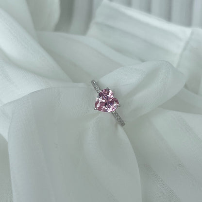 [Raffine] Anillo de amante de 2.0 quilates con corte de corazón deslumbrante y brillante