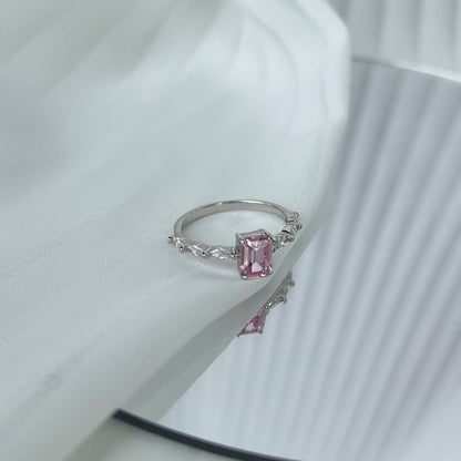 [Raffine] Anillo diario delicado y resplandeciente de corte radiante de 1.0 quilates