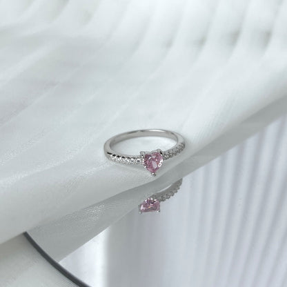 [Raffine] Anillo de eternidad con forma de corazón de 0,5 quilates