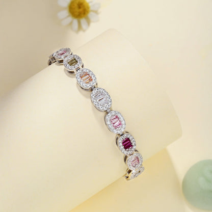[Raffine] Exquisita pulsera diaria con corte esmeralda ornamentado