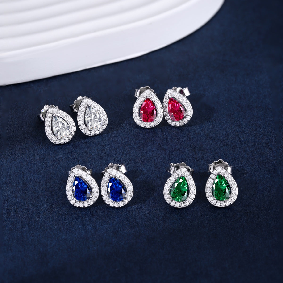 [Raffine]Luxurious Water Drop Shape Earrings
