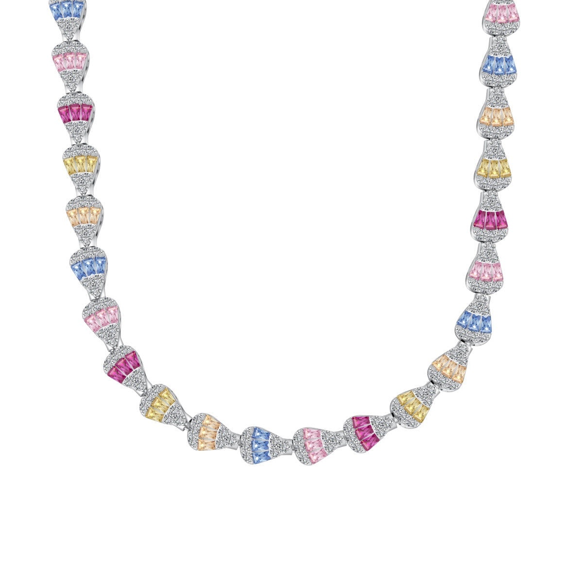 [Raffine]Radiant Colorful Rainbow Necklace