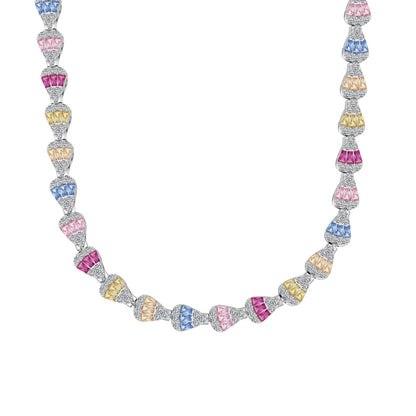 [Raffine]Radiant Colorful Rainbow Necklace