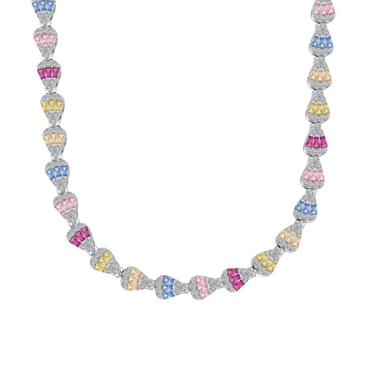 [Raffine]Radiant Colorful Rainbow Necklace