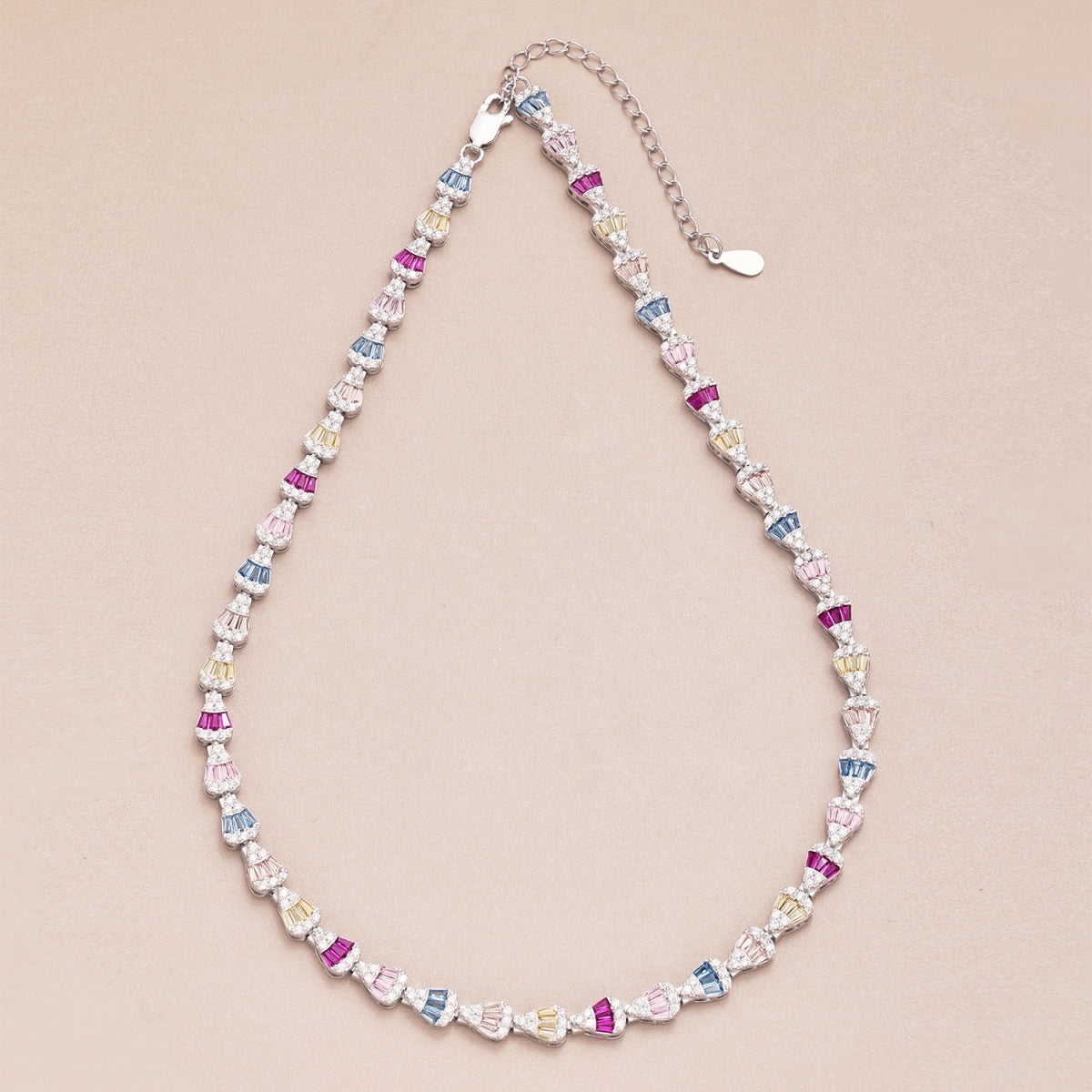 [Raffine]Radiant Colorful Rainbow Necklace