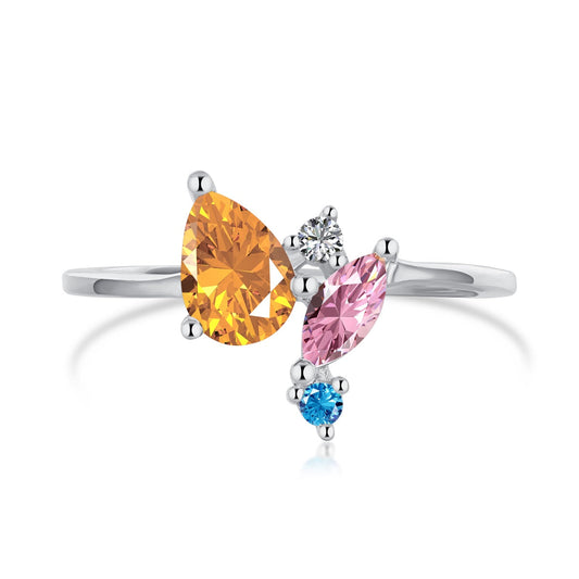 [Raffine] Anillo multicorte colorido y radiante para uso diario