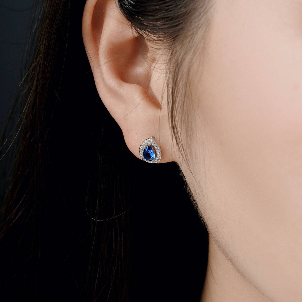 [Raffine]Luxurious Water Drop Shape Earrings