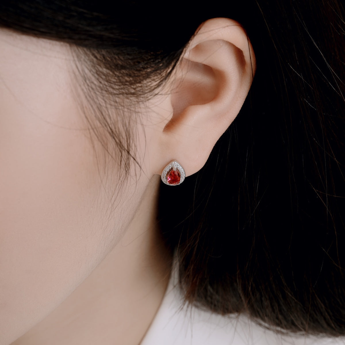 [Raffine]Luxurious Water Drop Shape Earrings