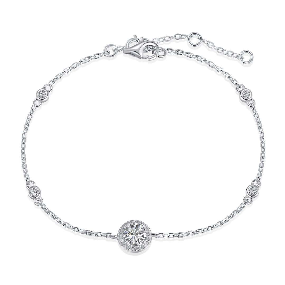 [Raffine] Pulsera deslumbrante con corte redondo
