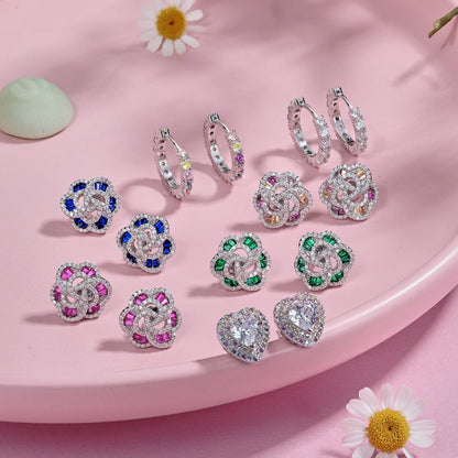 [Raffine]Exquisite Flower Shape Daily Earrings