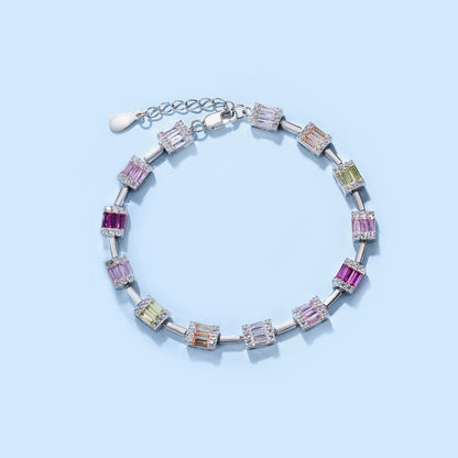[Raffine]Pulsera diaria delicada y encantadora con corte esmeralda