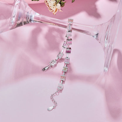 [Raffine]Pulsera diaria delicada y encantadora con corte esmeralda