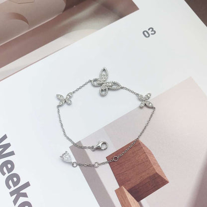 [Raffine]Pulsera delicada con colgante de mariposa