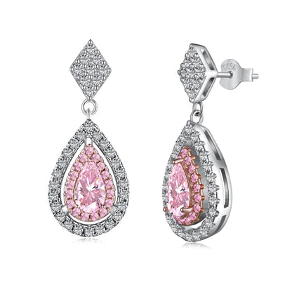 [Raffine]Ornate Delicate Water Drop Shape Banquet Earrings