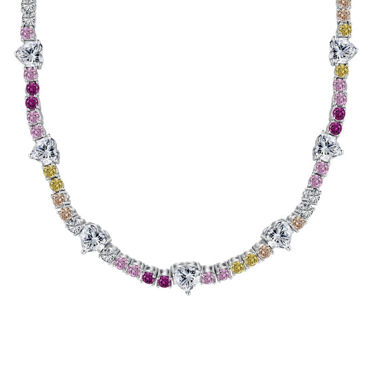 [Raffine]Delicate Colorful Rainbow Tennis Chain