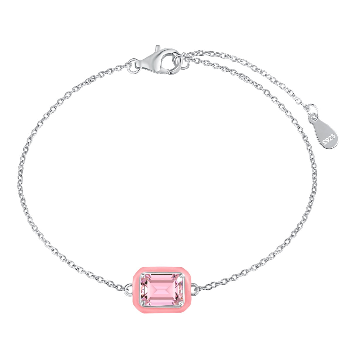 [Raffine] Pulsera diaria de corte esmeralda brillante y colorida de 2.0 quilates