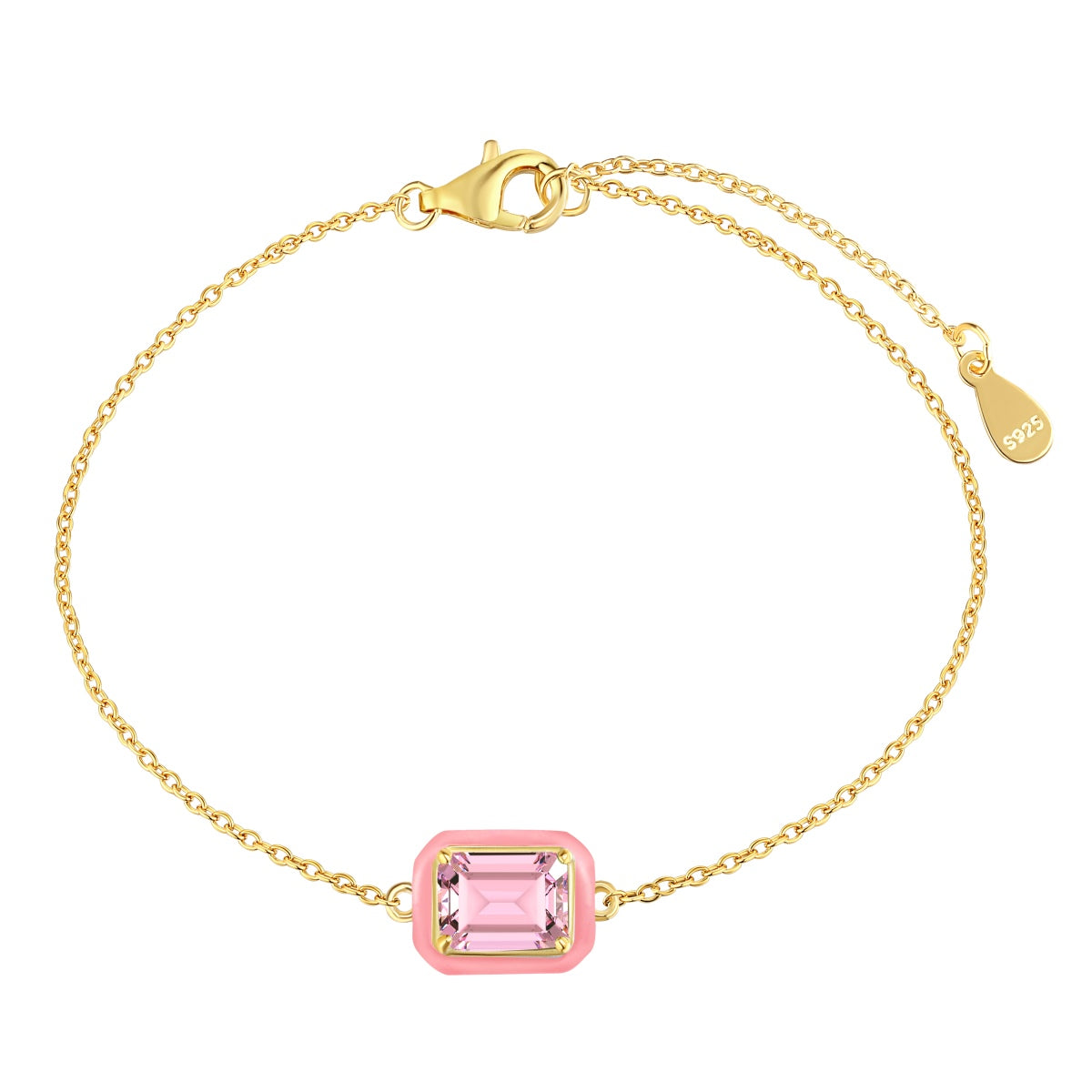 [Raffine] Pulsera diaria de corte esmeralda brillante y colorida de 2.0 quilates