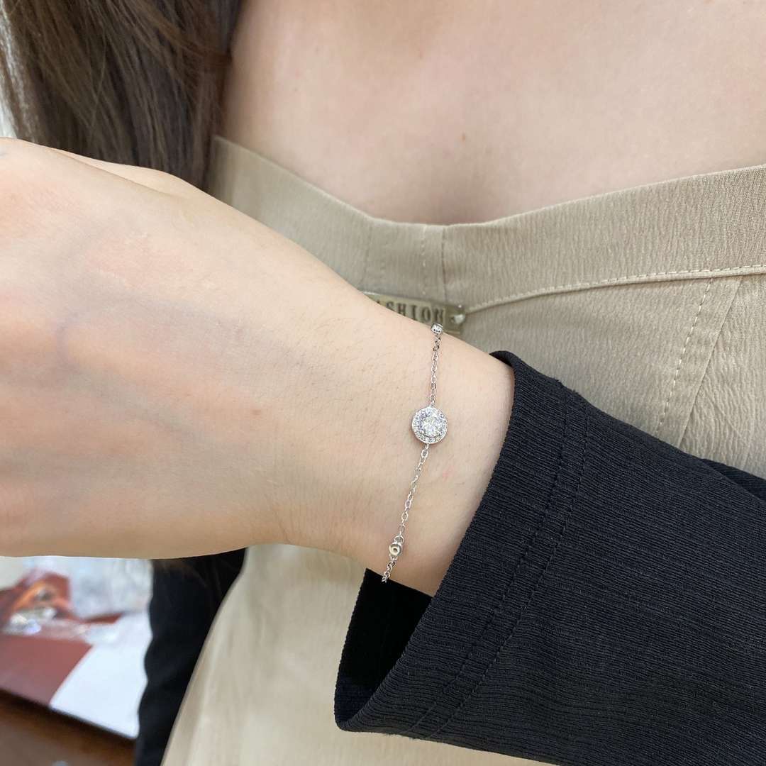 [Raffine] Pulsera deslumbrante con corte redondo