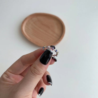 [Raffine] Anillo diario único de corte trapezoidal