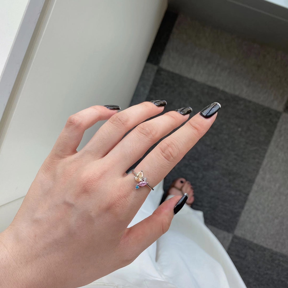 [Raffine] Anillo multicorte colorido y radiante para uso diario