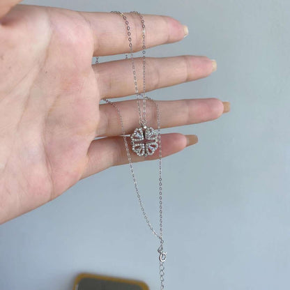 [Raffine]Ornate Heart Cut Flower Shape Necklace