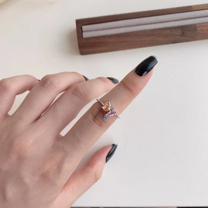 [Raffine] Anillo multicorte colorido y radiante para uso diario