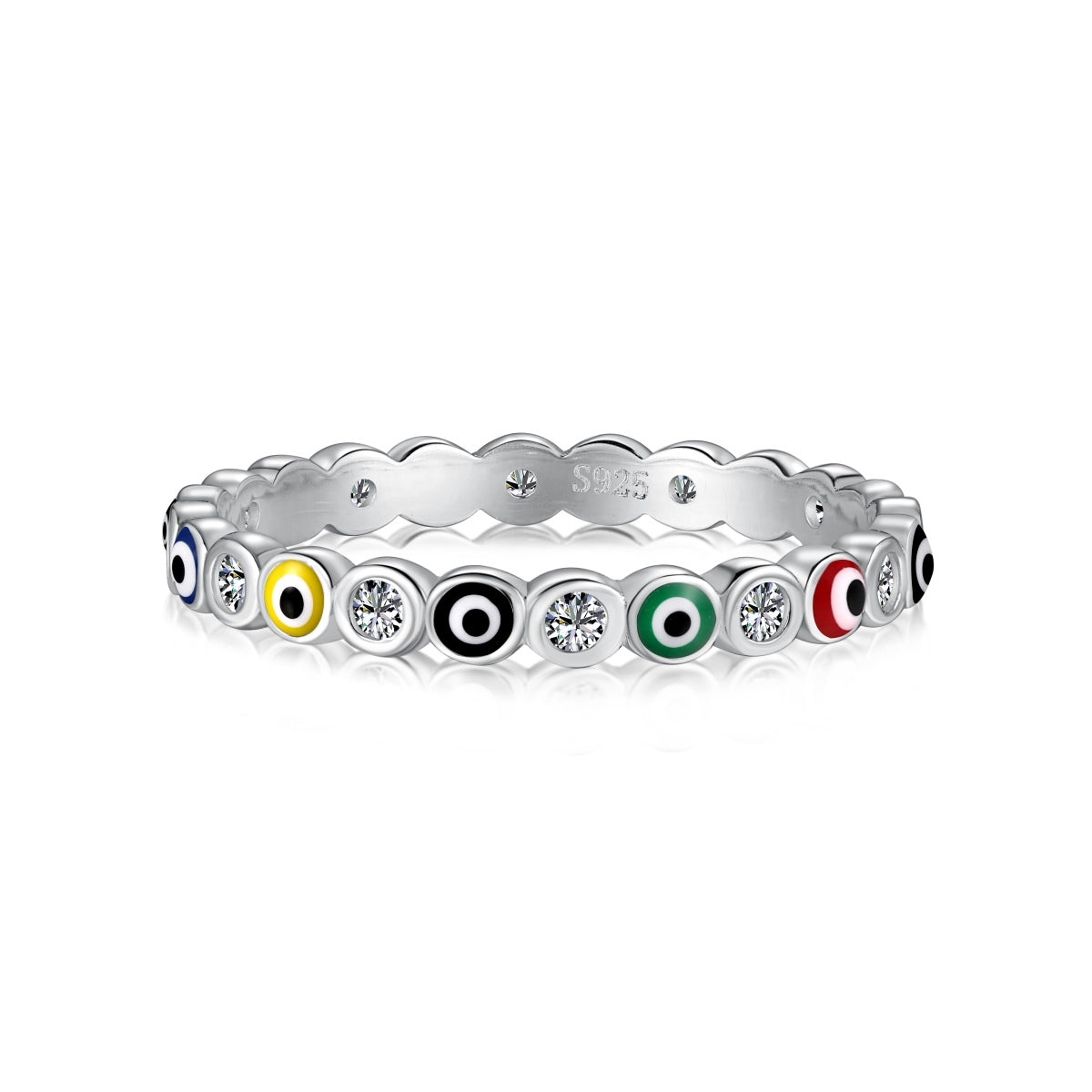 [Raffine] Anillo redondo vibrante y brillante para uso diario