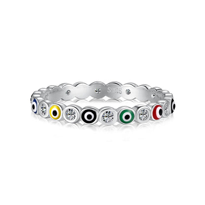 [Raffine] Anillo redondo vibrante y brillante para uso diario